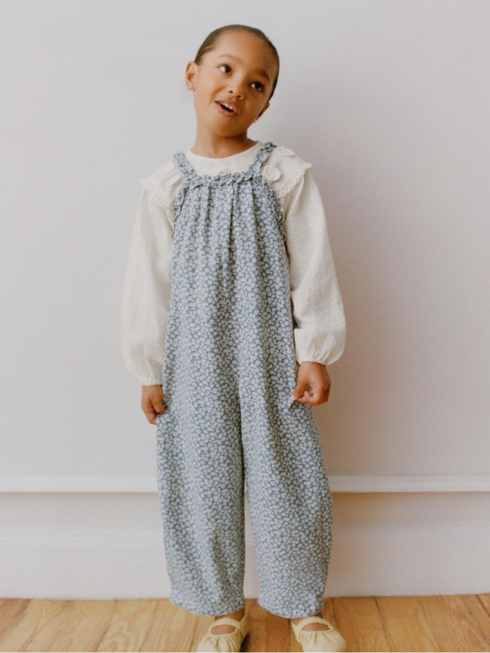 ZARA LONG FLORAL OVERALLS